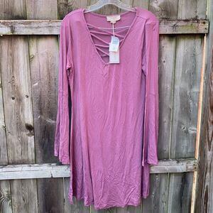 No comment Pink Dress sz. L NWT
